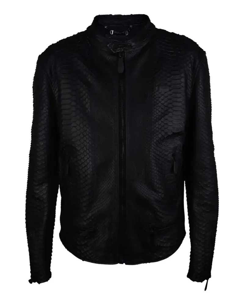 Philipp Plein zip biker jacket - Schwarz Schwarz