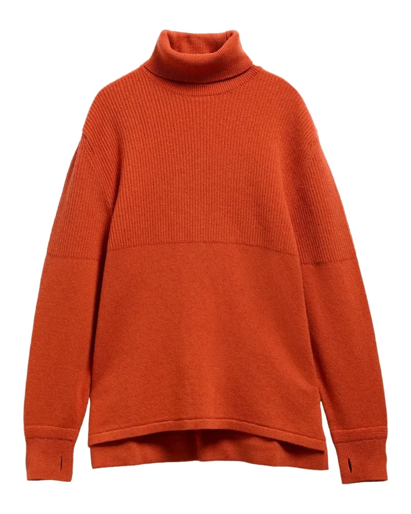 Barbour Gerippter Rollkragenpullover - Orange Orange