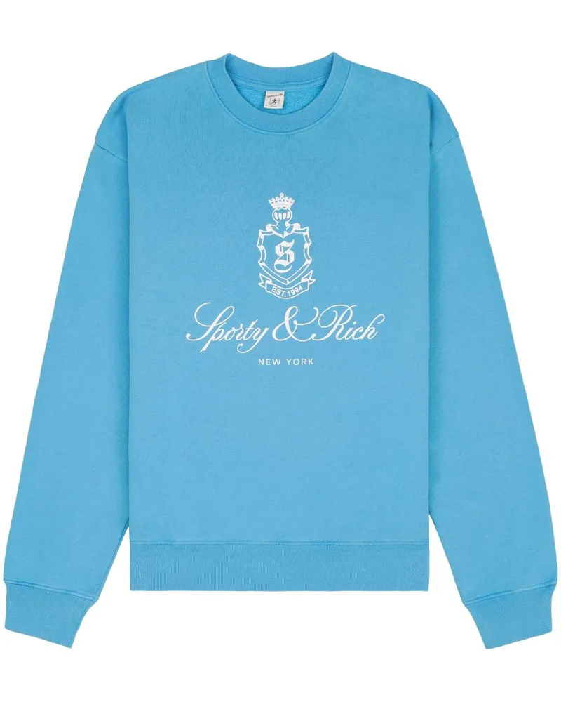 SPORTY & RICH Vendome Sweatshirt Blau