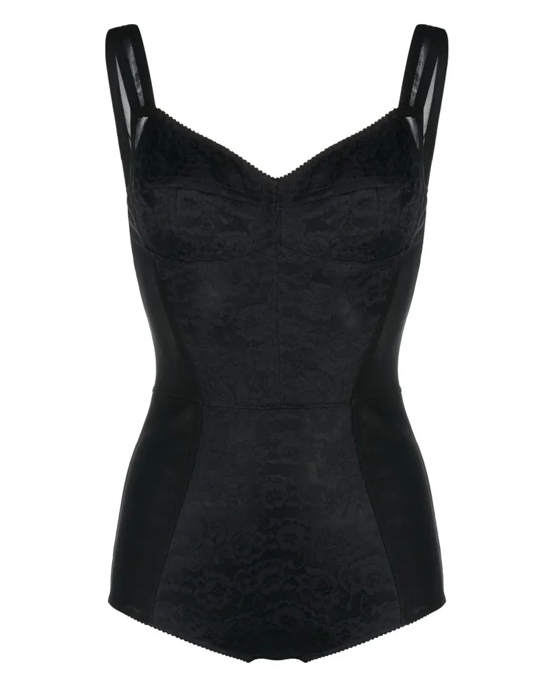 Dolce & Gabbana Body mit Blumenmuster - Schwarz Schwarz