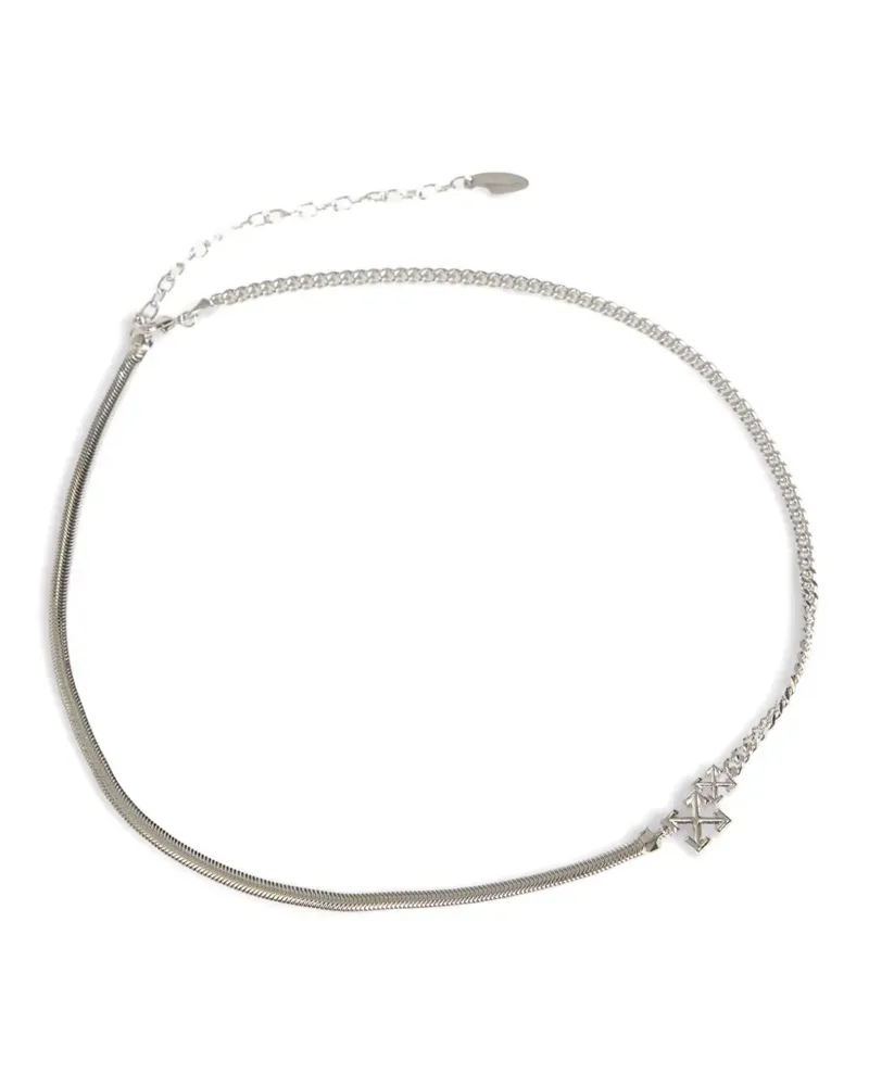 OFF-WHITE Double Arrow Halskette - Silber Silber