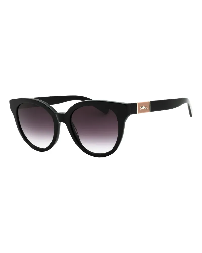 Longchamp Sonnenbrille mit rundem Gestell - Schwarz Schwarz