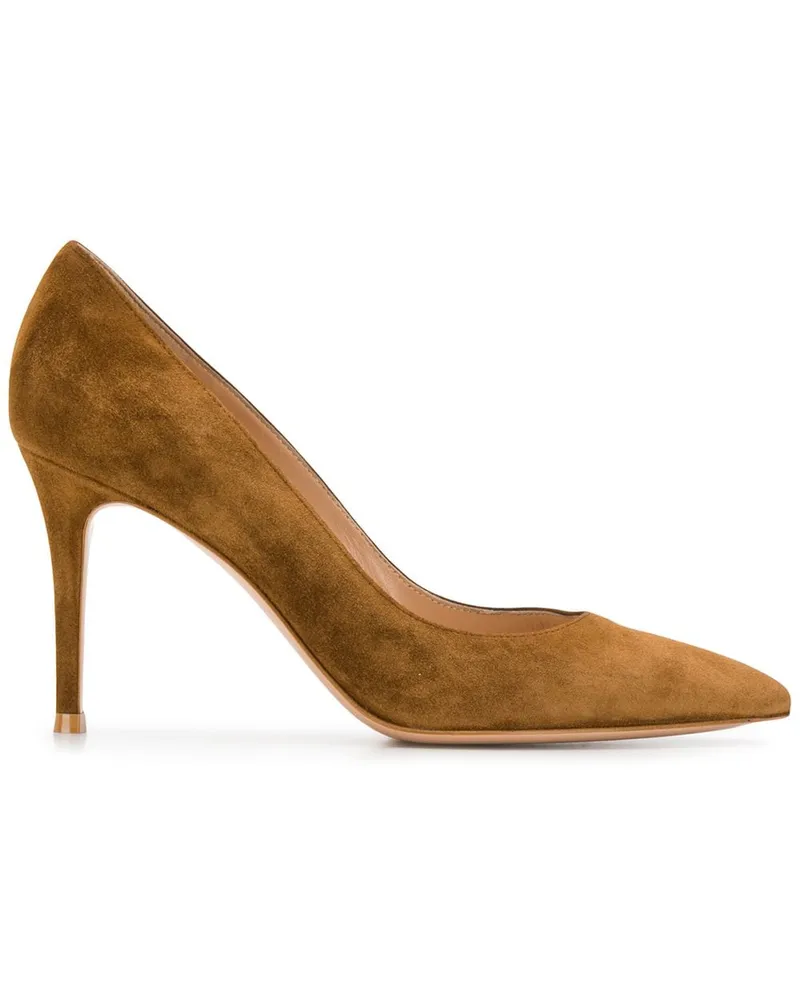 Gianvito Rossi Spitze Wildlederpumps - Braun Braun