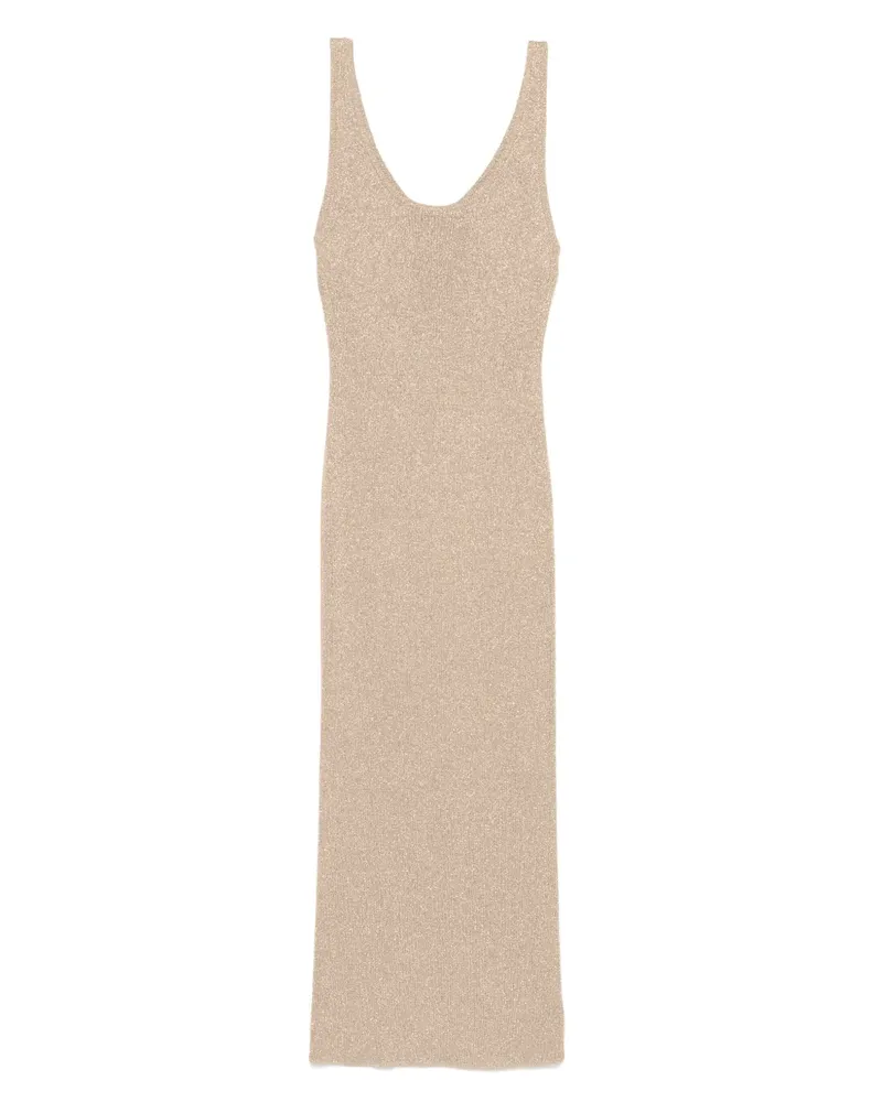 MC2 Saint Barth Midikleid mit Metallic-Garn - Gold Gold