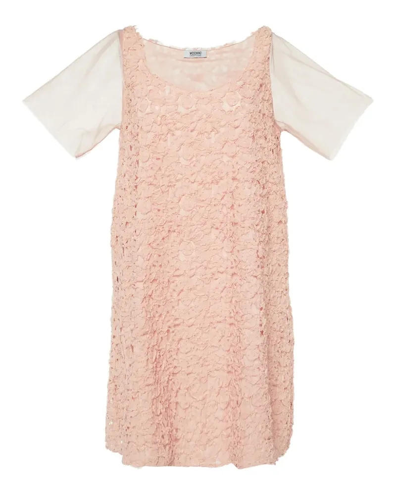 Moschino Etuikleid mit Blumenapplikation - Rosa Rosa