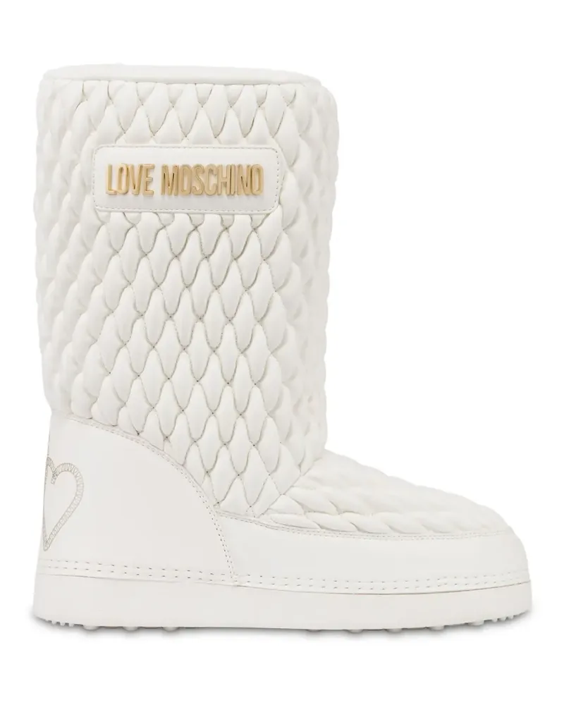 Moschino Gesteppte Schneestiefel - Weiß Weiß