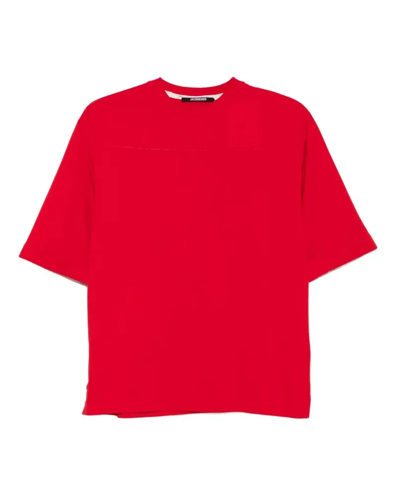 Jacquemus Rond Carre T-Shirt mit Logo - Rot Rot
