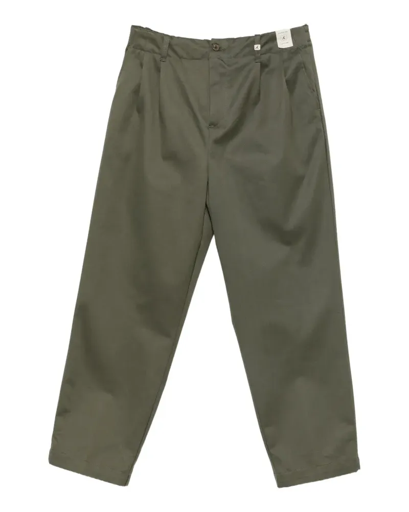 MYTHS Plissierte Hose mit Stretchbund - Grün Grün