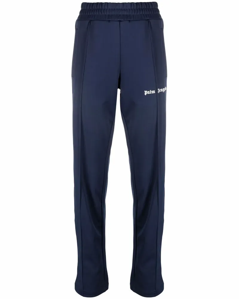Palm Angels Schmale Jogginghose mit Logo-Print - Blau Blau