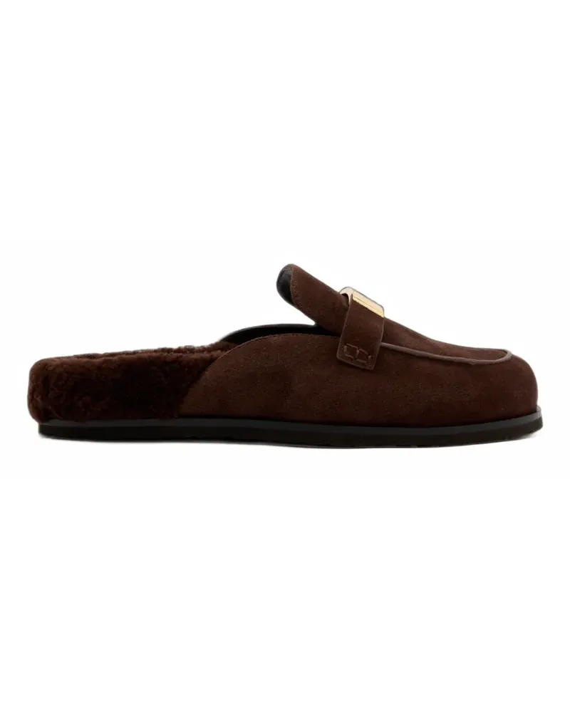 Tory Burch Leelee Mules aus Shearling - Braun Braun