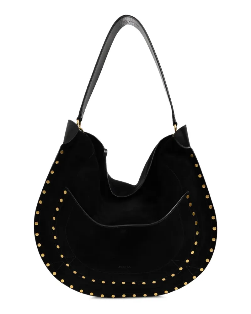 Isabel Marant stud-embellished suede shoulder bag - Schwarz Schwarz