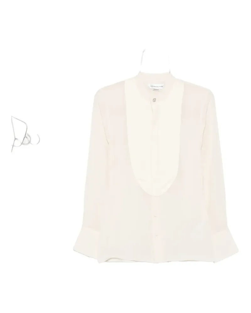 Victoria Beckham Seidenbluse mit Einsätzen - Nude Nude