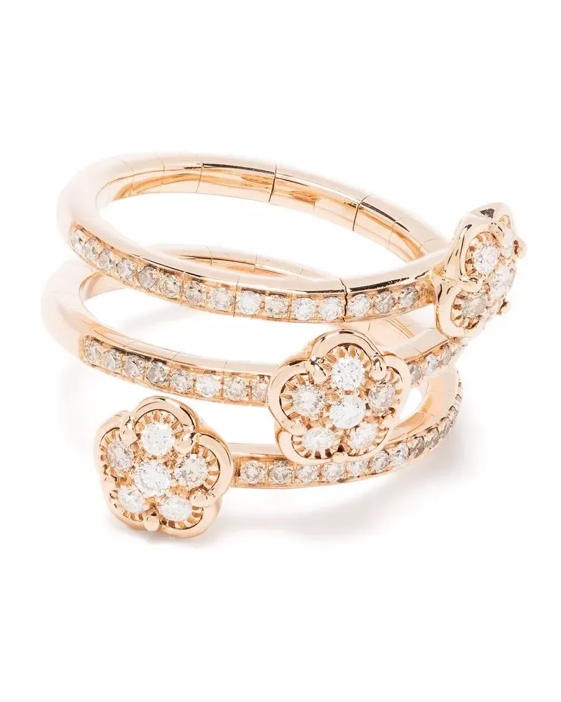 Pasquale Bruni 18kt Figlia dei Fiori Rotgoldring mit Diamanten - Rosa Rosa