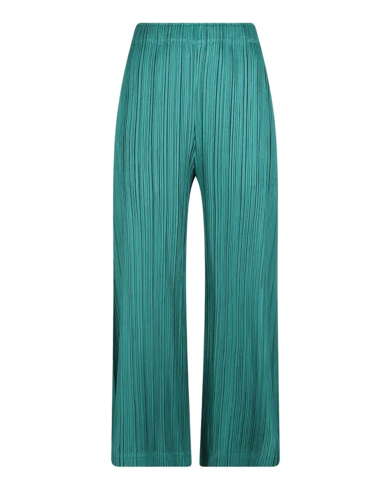 Issey Miyake pleated straight-leg trousers - Grün Grün