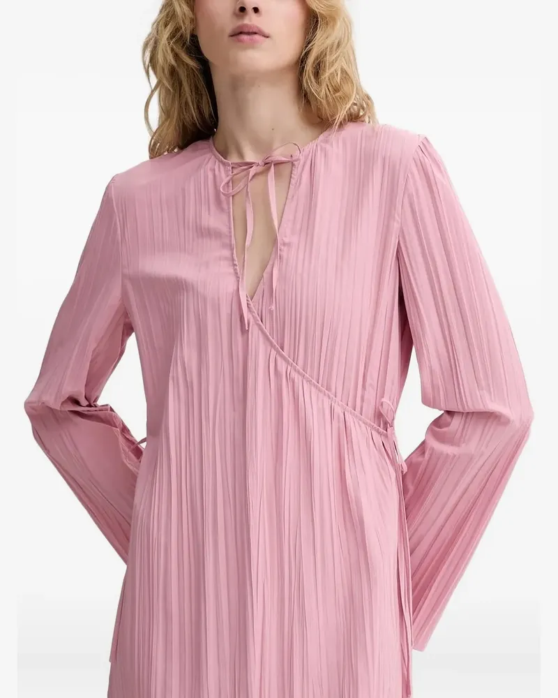 Stine Goya Midikleid mit Schleifenkragen - Rosa Rosa