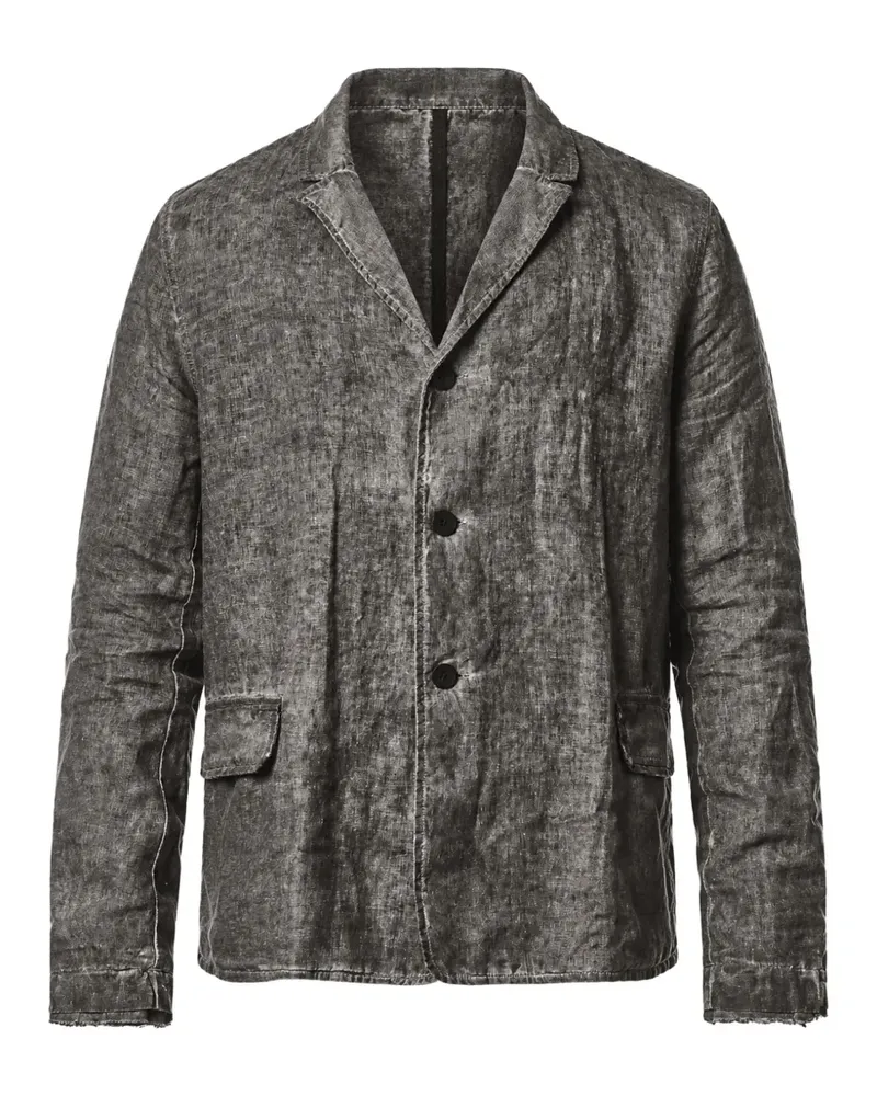 THOM KROM faded-effect single-breasted jacket - Grau Grau