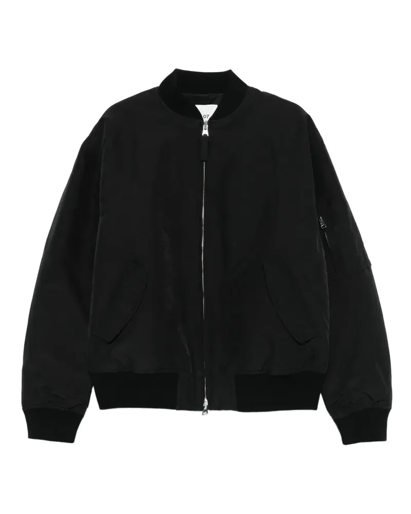 NN 07 zip-up bomber jacket - Schwarz Schwarz