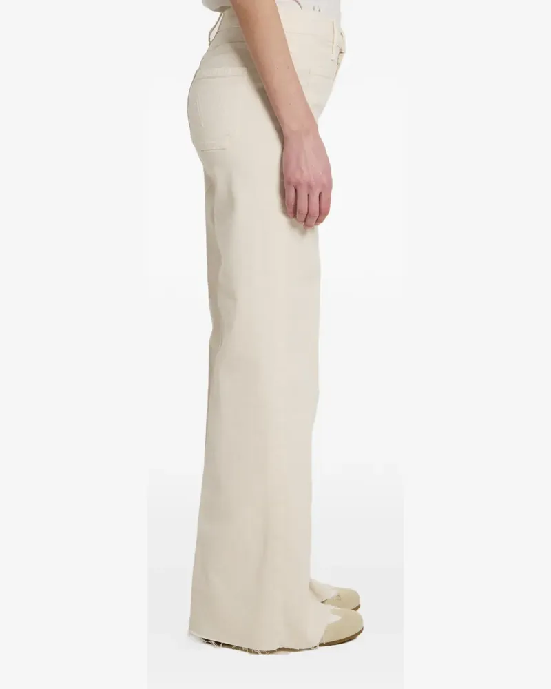 Mother The Patch Pocket Twister Fray cotton jeans - Nude Nude