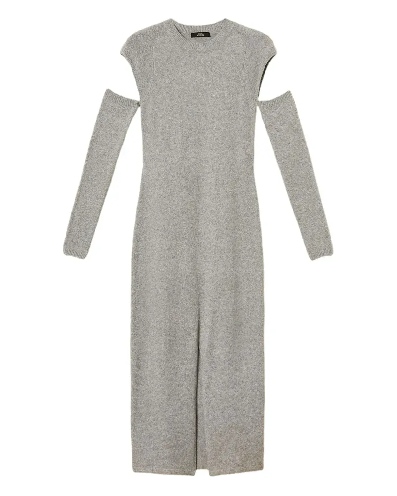 Twin-Set Midikleid mit abnehmbaren Ärmeln - Grau Grau