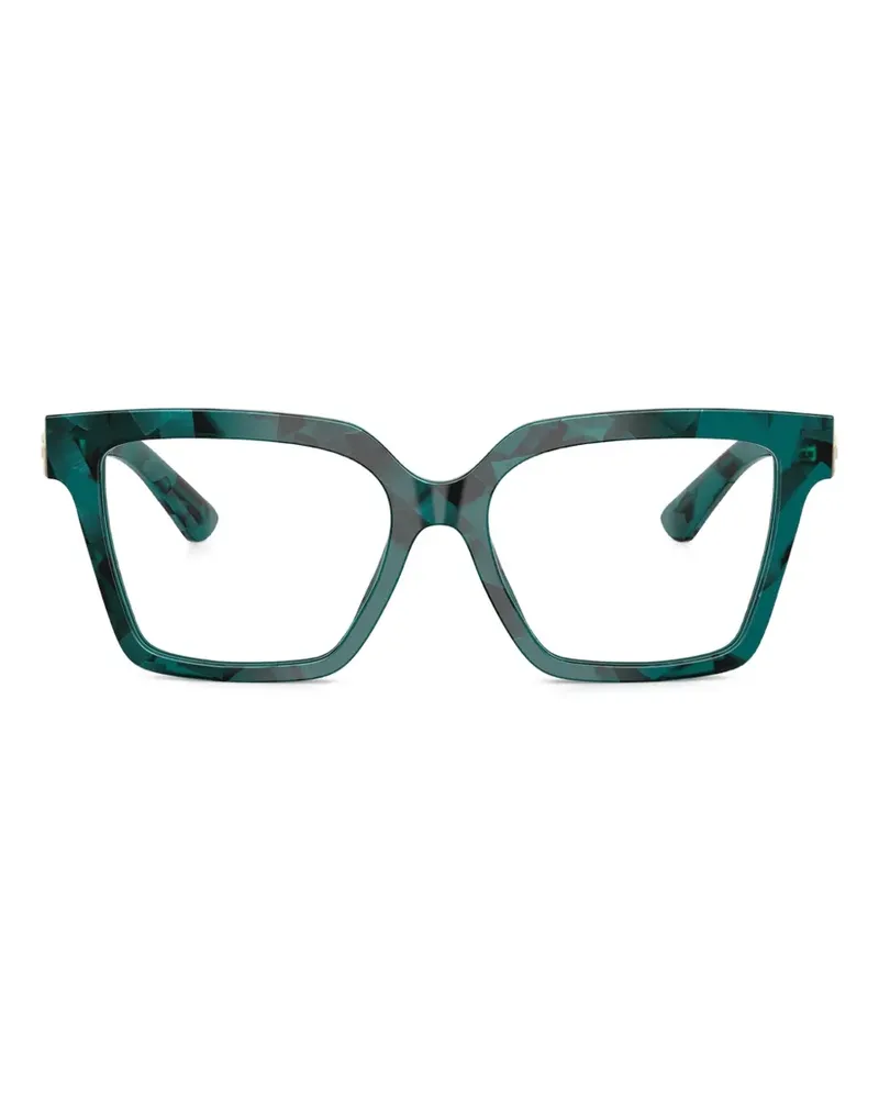 Dolce & Gabbana Brille mit eckigem Gestell - Grün Grün