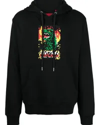 Mostly Heard Rarely Seen Hoodie mit The Monster Attacks-Print Schwarz