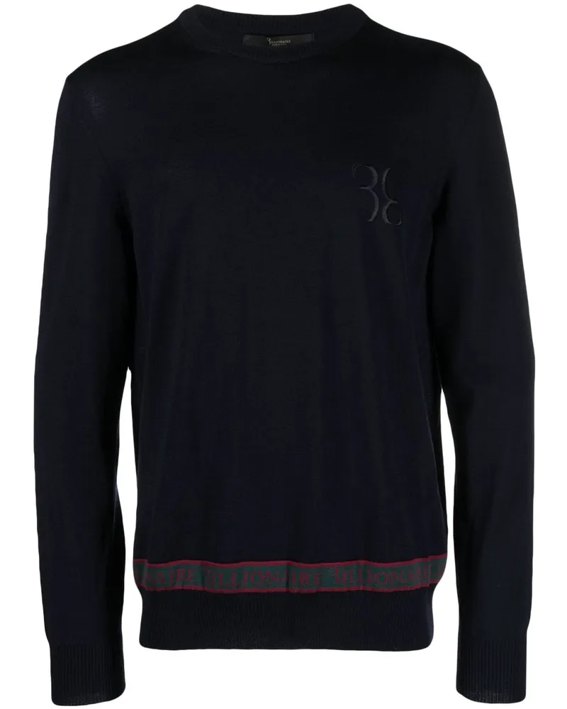 Billionaire Pullover mit Logo-Stickerei - Blau Blau