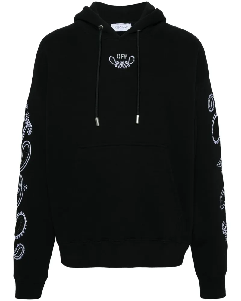 OFF-WHITE Hoodie mit Bandana-Print Schwarz