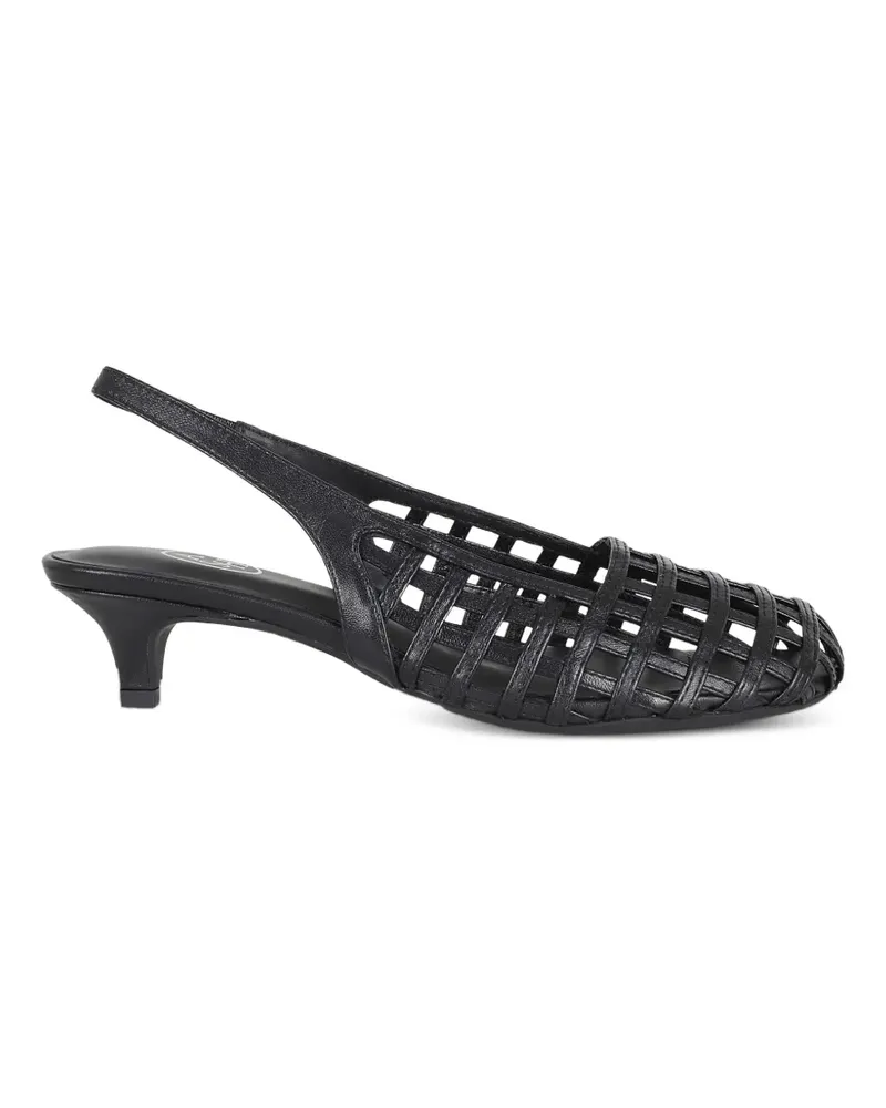 ash Enji cage-construction slingback pumps - Schwarz Schwarz