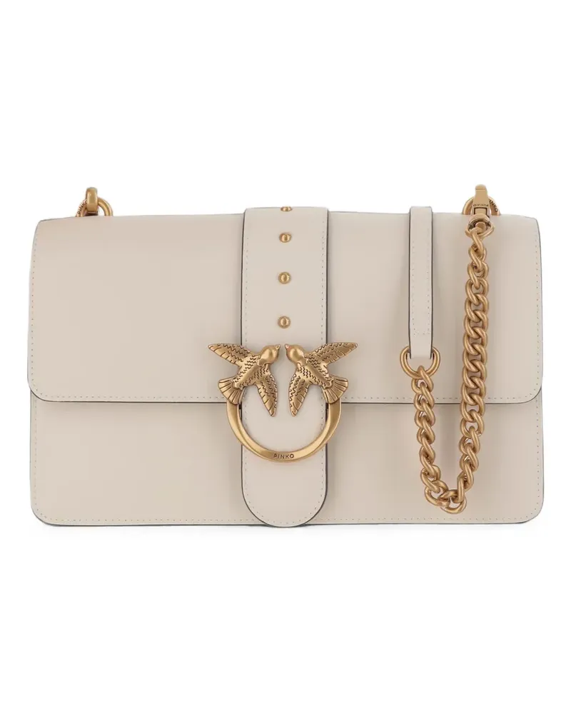 Pinko Love Bag One medium handbag in leather - Weiß Weiß