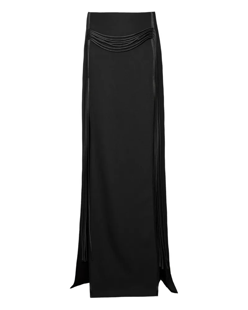 RXQUETTE Drapierter Arhi Maxirock - Schwarz Schwarz