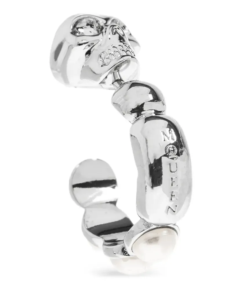 Alexander McQueen skull earring - Silber Silber