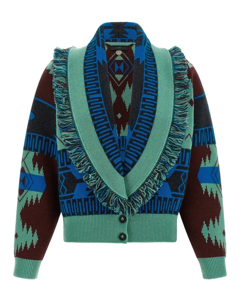 Alanui Icon Jacquard-Cardigan - Blau Blau