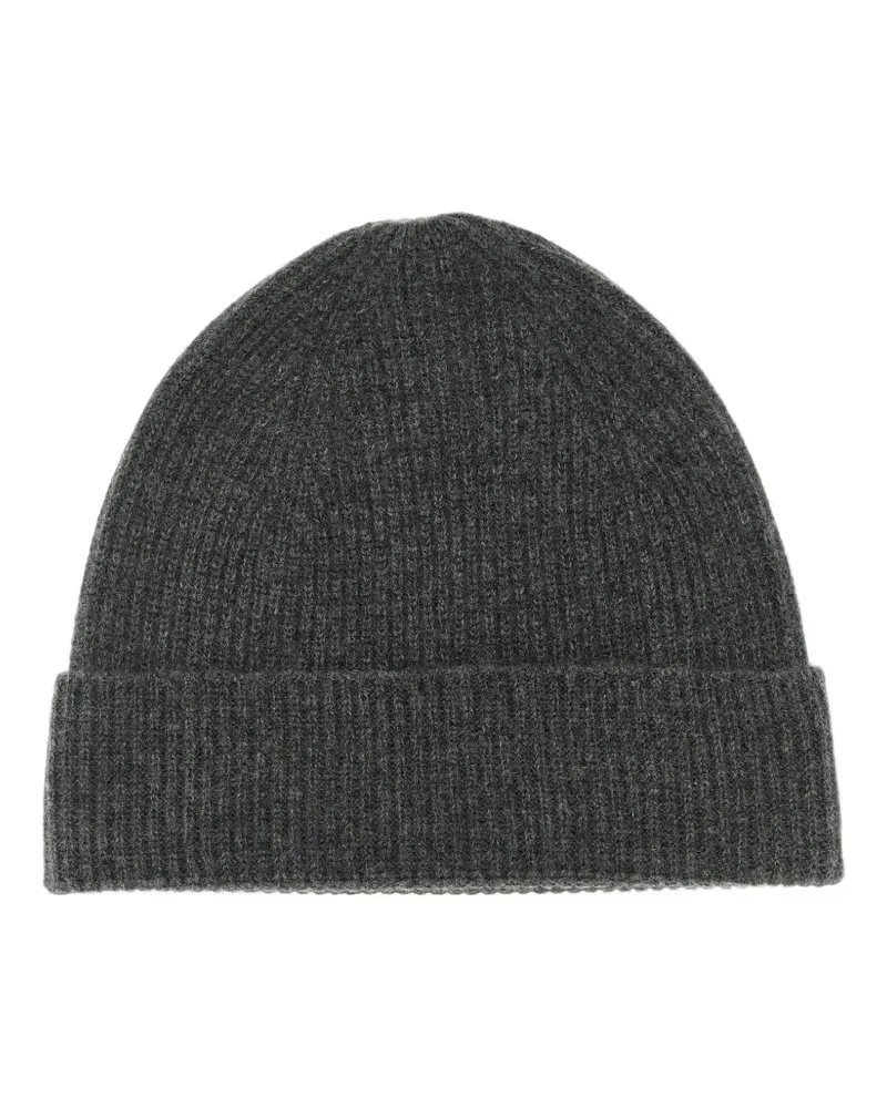 Ballantyne ribbed cashmere beanie hat - Grau Grau