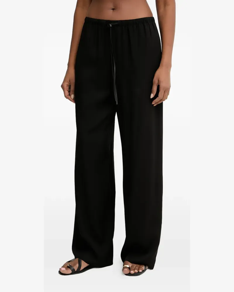 Trussardi drawstring elasticated-waist trousers - Schwarz Schwarz