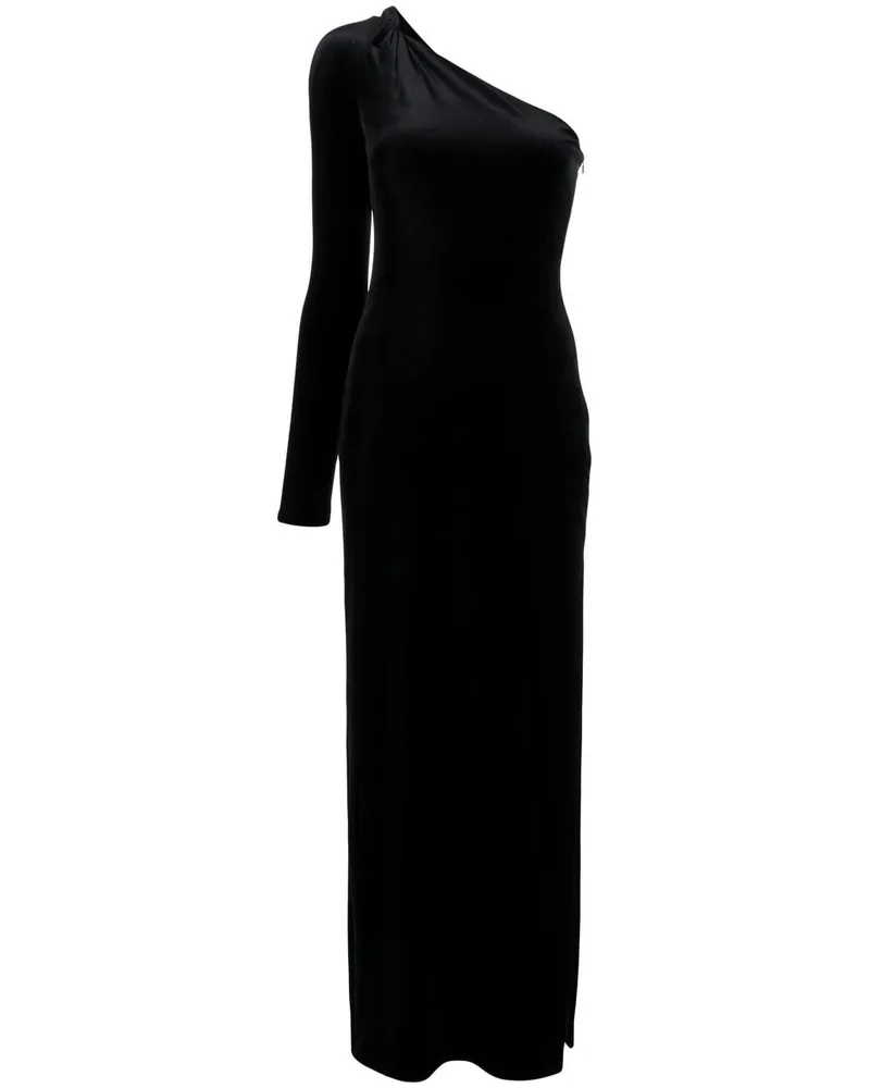 GALVAN One-Shoulder-Kleid - Schwarz Schwarz
