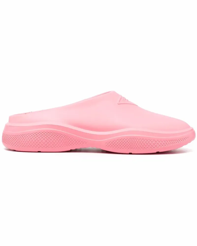 Prada Mellow Mules mit Logo - Rosa Rosa