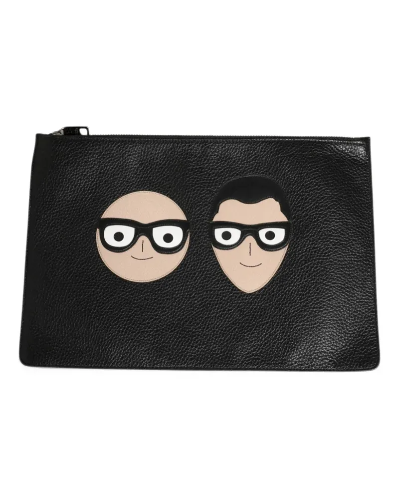 Dolce & Gabbana Verzierte #DGFAMILY Clutch - Schwarz Schwarz