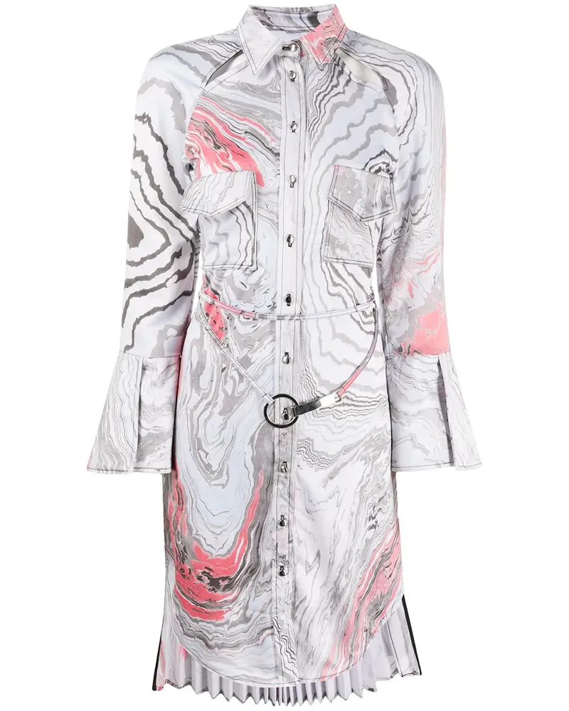 THEBE MAGUGU Suminagashi' Hemdkleid - Grau Grau