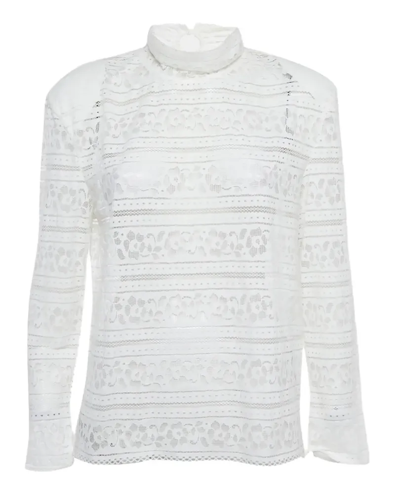 Sandro lace mock-neck top - Weiß Weiß