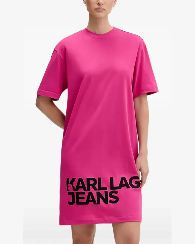 Karl Lagerfeld shor-sleeves mini T-shirt dress - Rosa Rosa