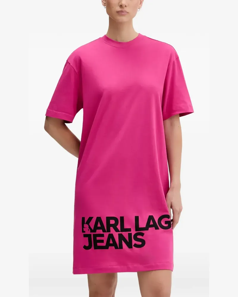 Karl Lagerfeld T-Shirtkleid mit kurzen Ärmeln - Rosa Rosa