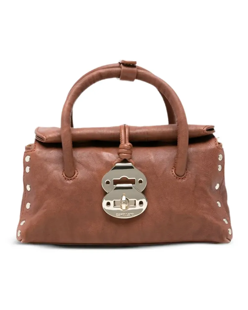 Zanellato Dotta Tote Bag mit Nieten - Braun Braun
