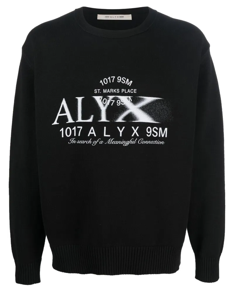 1017 ALYX 9SM Sweatshirt mit grafischem Print Schwarz