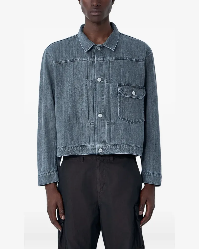 Levi's Blue Tab™ Type buttoned chest-pocket denim jacket - Grau Grau