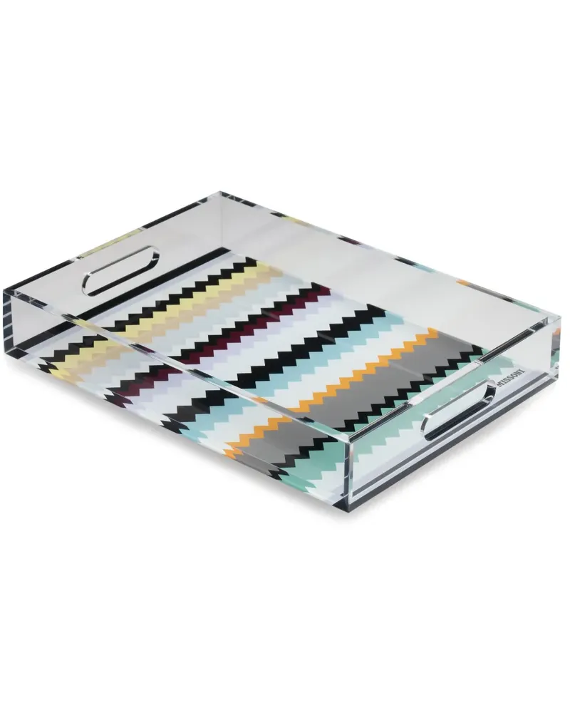 Missoni Home Mittelgroßes Curt Tablett - Weiß Weiß