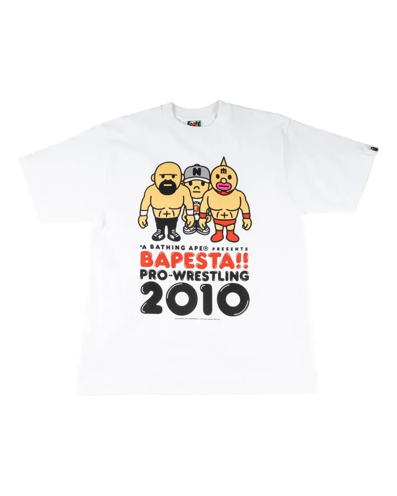 BAPE T-Shirt mit grafischem Print - Weiß Weiß