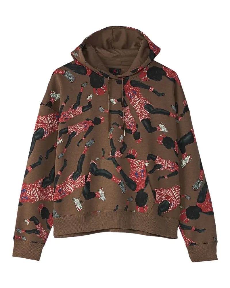 Jordan x Parker Duncan printed hoodie - Braun Braun