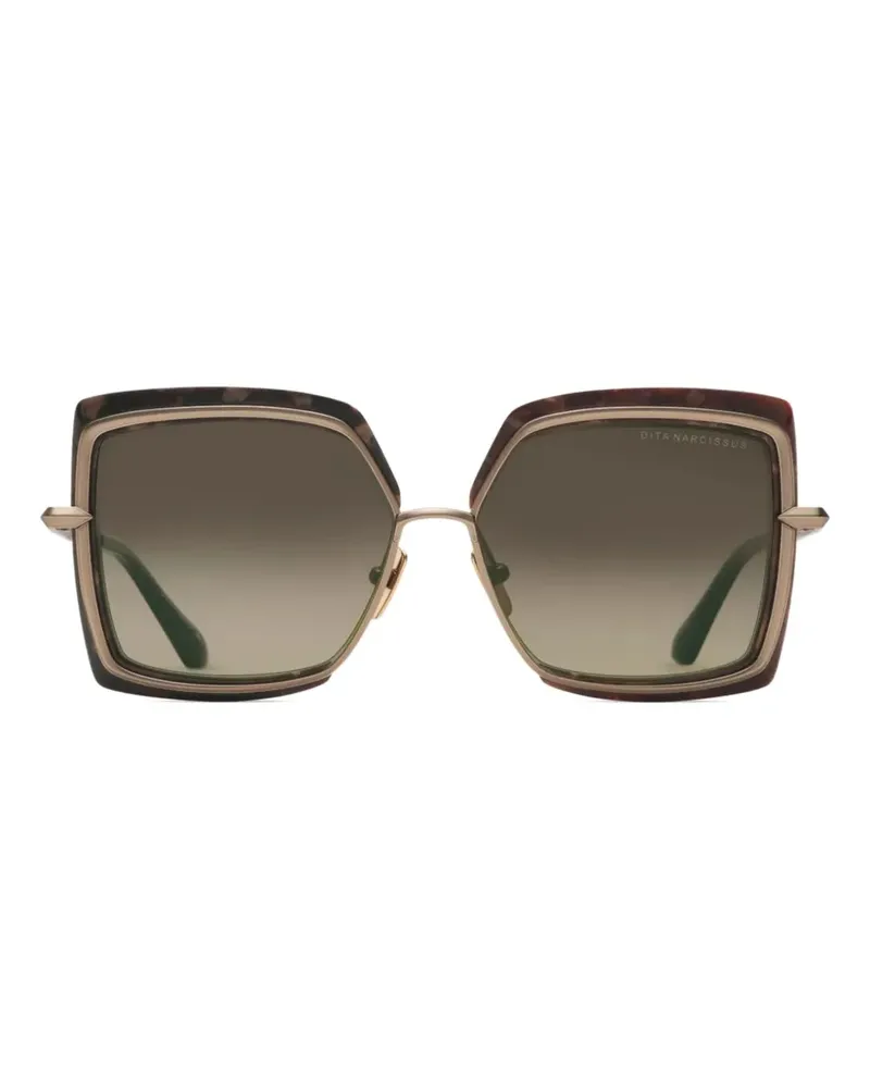 DITA Eckige Narcissus Sonnenbrille - Braun Braun