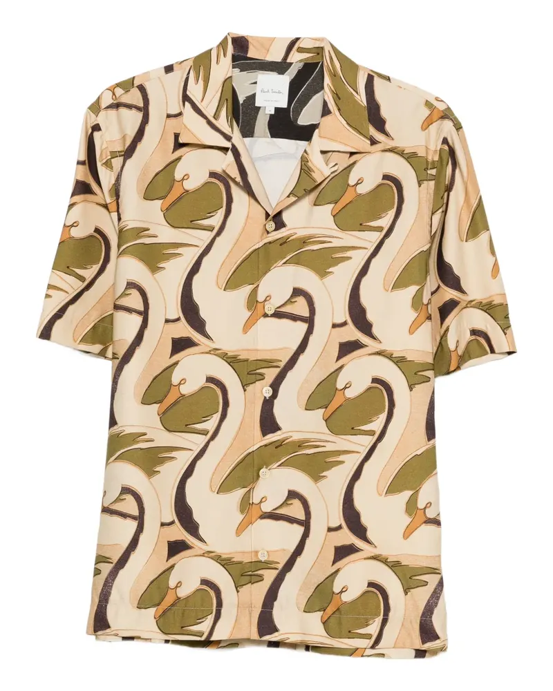Paul Smith swan-print shirt - Nude Nude