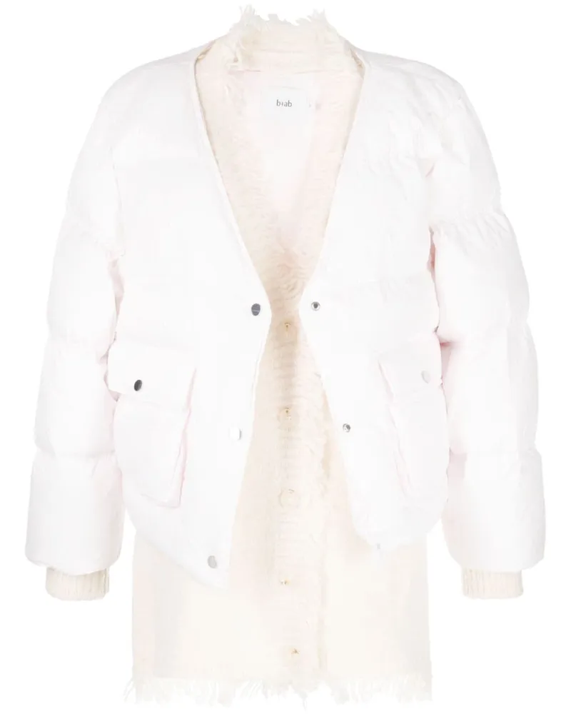 b+ab Gefütterte Jacke im Layering-Look - Rosa Rosa